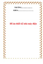 đồ án thiết kế nhà máy điện   