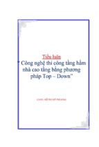 Tiểu luận công nghệ thi công tầng hầm nhà cao tầng bằng phương pháp top – down 
