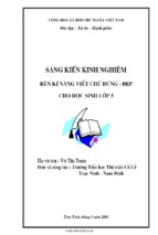 Sáng kiến kinh nghiệm rèn kỹ năng viết chữ đúng   đẹp cho học sinh lớp 5