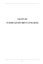 Chuyên đề ôn thi học sinh giỏi sinh học thpt vi sinh vật lên men và ứng dụng