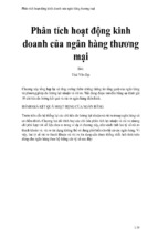 Phân tích hoạt động kinh doanh của ngân hàng thương mại