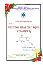Phương pháp xác định Vitamin B1