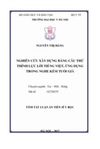 Nghiên cứu xây dựng bảng câu thử thính lực lời tiếng việt, ứng dụng trong nghe kém tuổi già (tt)