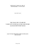 Thực trạng thừa cân, béo phì và một số yếu tố liên quan ở học sinh tiểu học tại thành phố Mỹ Tho năm 2016 