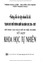 (khtn)hd on tap nhanh ki thi thptqg 2017, thu thuat giai nhanh de thi trac nghiem to hop khtn, trinh minh hiep