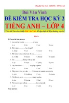 Bộ Đề Kiểm Tra Tiếng Anh học kỳ 2 - Lớp 4