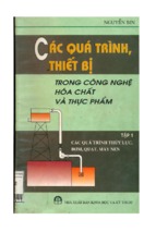 Các quá trìnhthiết bị trong công nghệ hóa chất và thực phẩm 2 - Nguyễn Bin