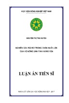  Nghiên cứu rủi ro trong chăn nuôi lợn của hộ nông dân tỉnh Hưng Yên