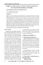 NGHIÊN CỨU THỰC TRẠNG VÀ ĐỀ XUẤT PHƯƠNG ÁN QUẢN LÝ RÁC THẢI TRƯỜNG ĐẠI HỌC LÂM NGHIỆP