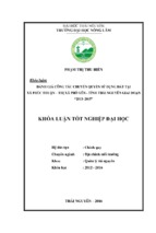 đánh giá công tác chuyển quyền sử dụng đất tại xã phúc thuận   thị xã phổ yên   tỉnh thái nguyên giai đoạn 2013– 2015