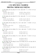 113 bài tập trắc nghiệm phương trình mặt phẳng