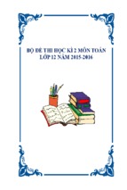 Bộ đề thi học kì 2 môn toán lớp 12 năm 2015 2016