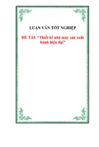 Luận văn Thiết kế nhà máy sản xuất bánh hiện đại