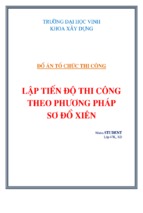 Đồ án Lập tiến độ thi công theo phương pháp sơ đồ xiên