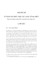 Bồi dưỡng học sinh giỏi môn toán thpt chuyên đề sử dụng số phức giải các toán về đa thức