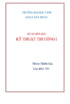 Đồ án Kỹ thuật thi công 1