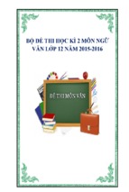 Bộ đề thi học kì 2 môn ngữ văn lớp 12 năm 2015 2016