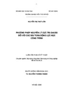 Luận văn Phương pháp nguyên lý cực trị GAUSS đối với các bài toán động lực học công trình