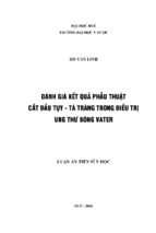 đánh giá kết quâ phẫu thuật cắt đầu tụy   tá tràng trong điều trị ung thư bóng vater
