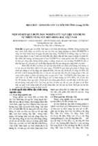 Một số kết quả bước đầu nghiên cứu vật liệu xây dựng tự nhiên vùng ven biển đông bắc việt nam