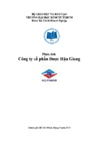 Phân tích tài chính công ty dược hậu giang