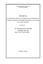 Skkn sử dụng bảng tương tác với phần mềm activinspire để tạo hứng thú học tập cho học sinh trong các tiết đọc hiểu tiếng anh lớp 9