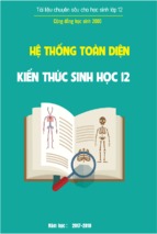 Hệ thống toàn diện kiến thức sinh học 12