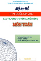 [thầy đặng] 22 đề thi từ các trường chuyên toán 2017 có bìa