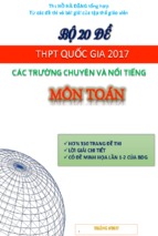 22 đề thi thử thpt quốc gia môn toán năm 2017 của các trường chuyên trong cả nước có đáp án chi tiết (hay)