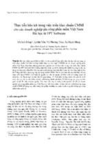 Thực tiễn hữu ích trong việc triển khai chuẩn CMMI cho các doanh nghiệp gia công phần mềm Việt Nam: Bài học từ FPT Software