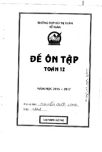 đề ôn tập toán lớp 12 năm học 2016 2017
