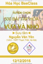 500 bài tập Hóa Học trong thi THPT Quốc Gia