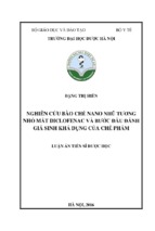 Nghiên cứu bào chế nano nhũ tương nhỏ mắt diclophenac và bước đầu đánh giá sinh khả dụng của chế phẩm