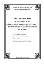 Sáng kiến sử dụng sơ đồ tư duy nhằm nâng cao hiệu quả giờ đọc – hiểu về tác gia văn học trong chương trình ngữ văn thpt