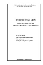 Skkn rèn kỹ năng đọc cho học sinh thông qua môn tập đọc ở lớp 3