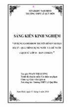 Sáng kiến kinh nghiệm áp dụng gameshow truyền hình vào dạy bài 27 – quá trình dựng nước và giữ nước ( lịch sử lớp 10 – ban cơ bản)