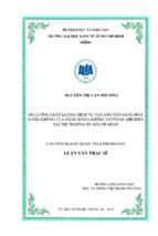đo lường chất lượng dịch vụ vận chuyển hàng hóa hàng không của hãng hàng không vietnam airlines tại thị trường tphcm
