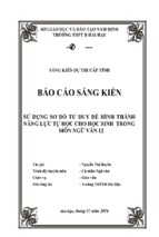 Sáng kiến sử dụng sơ đồ tư duy để hình thành năng lực tự học cho học sinh trong môn ngữ văn 12