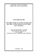 Sáng kiến tích hợp văn học sử, hướng dẫn học sinh đọc hiểu văn bản trong chương trình ngữ văn lớp 12