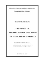 The impact of macroeconomic indicators on stock prices in vietnam