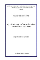 Nợ xấu của hệ thống ngân hàng thương mại việt nam