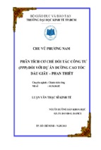 Phân tích cơ chế đối tác công tư (ppp) đối với dự án đường cao tốc dầu giây   phan thiết