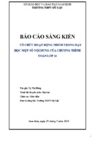 Sang kiến kinh nghiệm tổ chức hoạt động nhóm trong dạy học một số nội dung của chương trình toán lớp 11