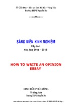 Skkn how to write an opinion essay