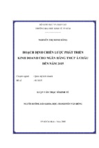 Hoạch định chiến lược phát triển kinh doanh cho ngân hàng tmcp á châu đến năm 2015