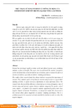 THỰC TRẠNG SỬ DỤNG INTERNET VÀ NHỮNG TÁC ĐỘNG CỦA INTERNET ĐẾN SINH VIÊN TRƯỜNG ĐẠI HỌC NÔNG LÂM TPHCM
