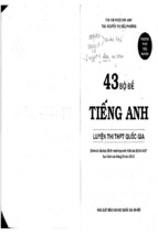 43 đề thi thử môn tiếng anh bám sát cấu trúc của bộ giáo dục