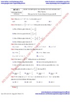 20 đề thi thử thpt quốc gia môn toán có đáp án