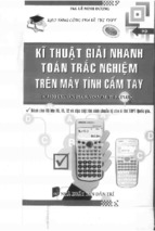 [VIP+NEW] Kĩ thuật giải nhanh toán trắc nghiệm bằng máy tính cầm tay 