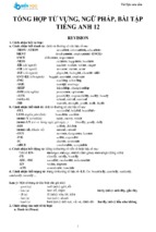 Tổng hợp từ vựng, ngữ pháp bài tập Tiếng Anh cơ bản 12